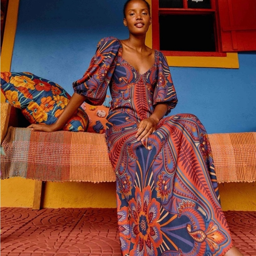 FARM Rio Macaw Arabesque Maxi Sundress. XSmall. New without tag.